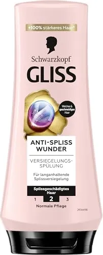 Gliss Spülung Anti-Spliss Wunder (200 ml) - Haarspülung für geschädigtes Haar, repariert Haarfasern und sorgt für langanhaltende Splissversiegelung sowie perfekte Kämmbarkeit.