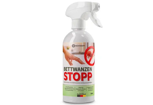 HEIMWERT Insektenspray Milbenspray Bettwanzen Spray 500 ml, Sofortschutz für Matratze Polster und Textilien
