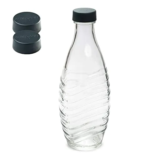 mixcover Deckel passend für SodaStream Crystal und Penguin Glasflasche Ersatzdeckel Verschluss 2er Set