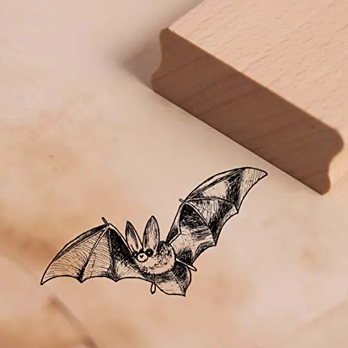 Motivstempel Flatternde Fledermaus Stempel - ca. 48mm x 28mm