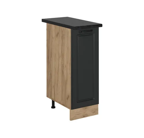 Vicco Apothekerschrank R-Line, Anthrazit Landhaus - Apothekerschrank in Anthrazit und Goldkraft Eiche, ideal für mehr Stauraum und Organisation in Ihrer Küche, höhenverstellbare Füße für jede Raumhöhe.