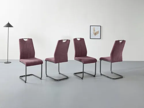 Hela Tische 4er Set Esszimmerstuhl Britta in rot von Hela