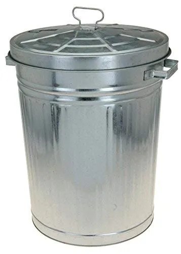 Spetebo Zink Abfalleimer mit Deckel