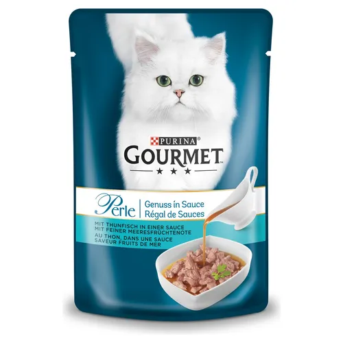 Purina Gourmet Perle Genuss in Sauce Thunfisch 85 g, NEU