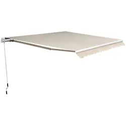 Outsunny Alu-Markise 3m - Gelenkarmmarkise für Balkon - Markise für Balkon mit 3m Breite, wasserabweisendem Stoff und stufenlos einstellbarem Neigungswinkel für optimalen Sonnenschutz.