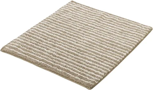 Kleine Wolke Badematte Amalia, rutschhemmend und fußbodenheizungsgeeignet - Badematten aus 100% Baumwolle mit flauschigem Flor, ideal für Ihr Badezimmer und sorgt für ein angenehmes Laufgefühl. Hochwertiges Streifendesign mit Hoch-Tief-Effekt für ein stilvolles Ambiente.