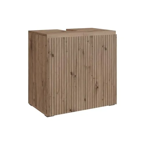 Vicco Waschbeckenunterschrank Takumi, Artisan, 60 x 58 cm mit 2 Ablagefächern - Eleganter Waschtischunterschrank im Japandi-Stil mit höhenverstellbarem Einlegeboden. Bietet flexiblen Stauraum für Ihr Badezimmer und vereint Funktionalität mit modernem Design.