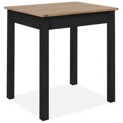 Mid.you Esstisch Schwarz Eiche Artisan 67x76x90 cm - Moderner Esstisch in Schwarz mit Eiche Artisan-Finish. Ideal für Ihr Esszimmer – robust und stilvoll, bietet Platz für gesellige Runden.