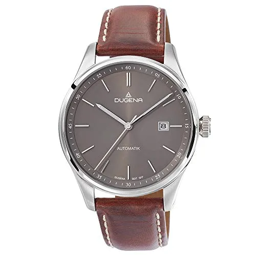 Dugena Herren-Armbanduhr 4461012 Milano - Elegante Armbanduhr mit Automatikwerk, anthrazitfarbenem Zifferblatt und robustem Edelstahlgehäuse, wasserdicht bis 5 bar – das perfekte Accessoire für stilbewusste Herren.