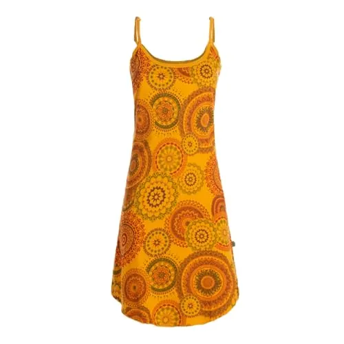 Vishes Spagettiträger Kleid für Damen in gelb von Vishes