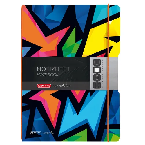 Notizh.flex PP A4 2x40li+ka Neon Art, my.book