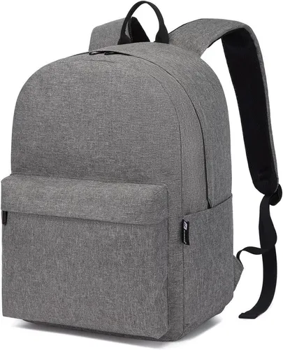 Leichter Schulrucksack 15,4 Zoll für Jungen und Mädchen in Grau