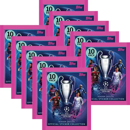 TOPPS - Champions League 2021/22 Sticker - 10 Tüten