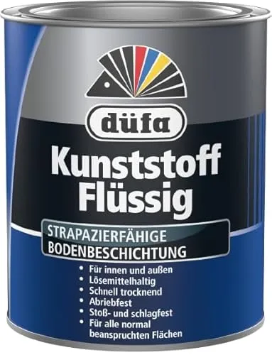 düfa Kunststoff Flüssig RAL 7032 Kieselgrau 750ml Flüssigkunststoff matt │ Strapazierfähige Bodenbeschichtung