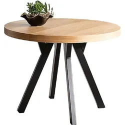Design Esstisch GS-999 - Rund, Ausziehbar mit Echtholzfurnier - Esstische: Exklusiver runder Design Esstisch GS-999 mit ausziehbarem Echtholzfurnier, perfekt für stilvolle Esszimmer und besondere Anlässe.