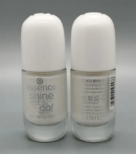 2x Essence: Gel Nail Polish - Nagellack - 33 Wild White Ways - 2x 8 ml