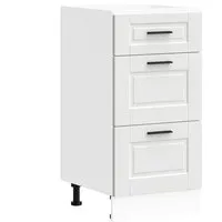 DELUKE Küchenunterschrank SAMU Weiß 40x46x81,5 cm – Praktischer Stauraum