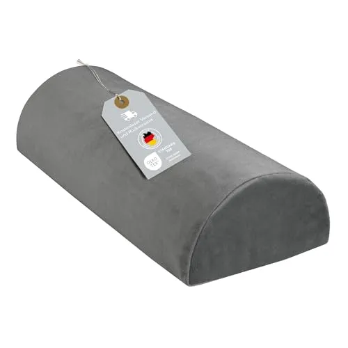 XDREAM bequemes Kniekissen für Seitenschläfer | Orthopädisches Beinkissen aus Komfortschaum zur Entlastung von Knie und Rücken | Halbnackenrolle, Nackenrolle, Lendenkissen |Waschbarer Überzug