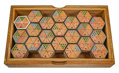 Logoplay Holzspiele Hexadomino Spielesammlung