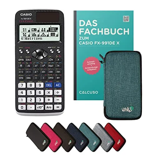 Casio fx-991DE X mit Schutztasche & Fachbuch – Wissenschaftlicher Taschenrechner - Das CALCUSO Smart Set kombiniert den Casio fx-991DE X, eine robuste Schutztasche und ein 128-seitiges Fachbuch. Ideal für Schule und Studium, bietet es zuverlässige Berechnungen und wertvolles Zusatzwissen.