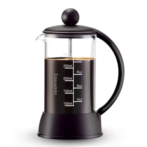 Easyworkz Eclipse 350 ml French Press Kaffeebereiter Kaffeepresse mit Borosilikatglas