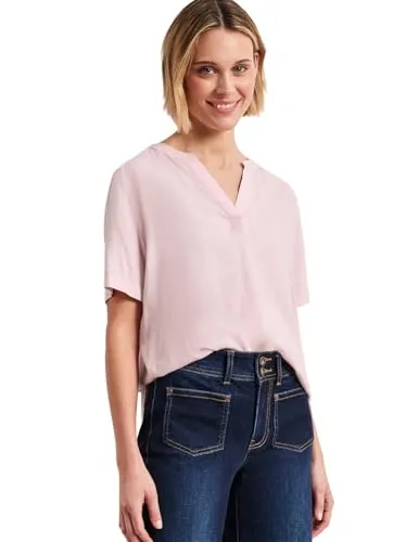 Street One Damen Kurzarm Bluse mit Turn-Up von Street One
