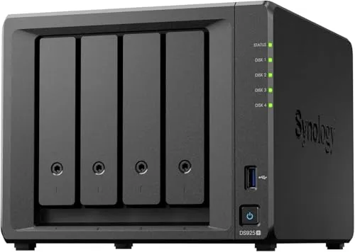 Synology DiskStation DS925+ - NAS-Server mit leistungsstarkem Dual-Core-Prozessor, ideal für Datensicherung und Medienstreaming im Heimnetzwerk.