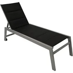TPFGarden Sonnenliege Leeds, Grau, Metall, 65x42x199 cm – Gartenliege mit Rollen - Die TPFGarden Sonnenliege Leeds vereint modernes Design mit Funktionalität. Mit 5-fach verstellbarem Rückenteil und praktischen Rollen ist sie ideal für entspannende Stunden im Garten oder auf der Terrasse.
