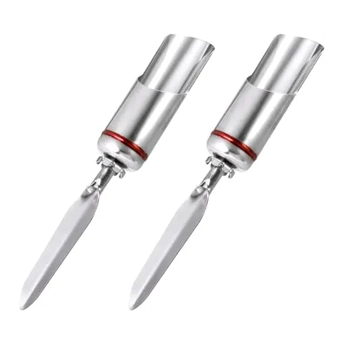 KIBBEH Angelrutenhalter Edelstahl Klappbar V-Spitze für Sand und Schlamm | Edelstahl, Tragbarer Angelhalter für Sand/Schlammland, tragbar, universeller Bodenhalter, 2 Stück