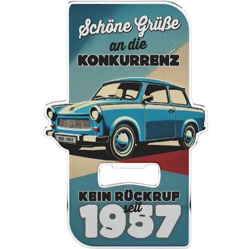 Flaschenöffner TRABANT, DDR Geschenke für Männer, Lustiger Bieröffner