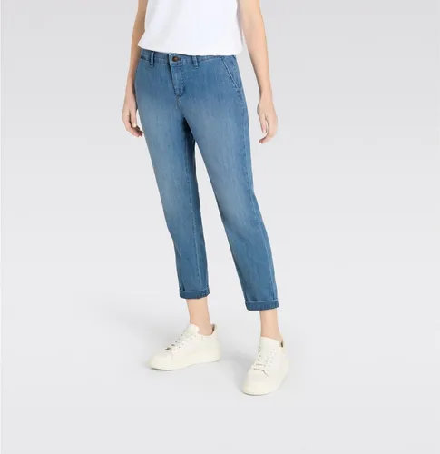 MAC Slim-fit-Jeans CHINO turn up blau 38 - Moderne Slim-fit-Jeans im Five-Pocket Style, atmungsaktiv und elastisch, ideal für lässige Outfits.
