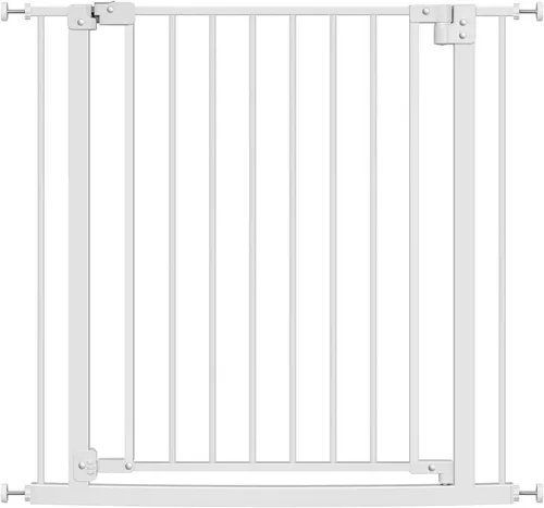 Woltu Treppenschutzgitter (1 St), 75-87 cm, Auto-Close, 90° Stop, 2 Riegel