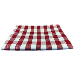 texpot Tischdecke Tischdecke 2 cm Karo chili-weiß 100% Baumwolle Landhaus Tischdecken (1-tlg) rot quadratisch | 100 cm x 100 cm