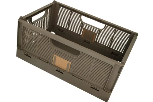Aufbewahrungsbox 50x33 cm braun faltbar Kunststoff Klappbox Box Kiste Transport