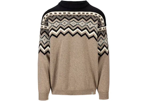 Dale of Norway Randaberg Masc Sweater - Braungrau/Schwarz/Offwhite XL - Der Randaberg Masc Sweater von Dale of Norway vereint stilvolles Design mit hervorragendem Tragekomfort. Aus 95% Merinowolle gefertigt, bietet er Wärme und Atmungsaktivität – ideal für Freizeit und Skifahren.