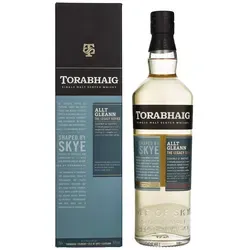 Torabhaig Single Malt Scotch Whisky Allt Gleann - Geschenkbox 46% Vol - Whisky, Single Malt aus Schottland, dreifach destilliert für einen besonders sanften Geschmack, in limitierter Auflage und mit intensiven Aromen von Vanille und Gewürzen.