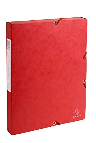 Exacompta 50305E Premium Sammelboxen, 8er Pack - Bürobedarf: Ablageboxen aus extra starkem Colorspan-Karton, ideal für DIN A4 Dokumente, mit 2 Gummizügen und Rückenschild für einfache Beschriftung.