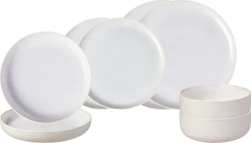 like. by Villeroy & Boch Kombiservice Crafted 8-teilig für 2 Personen - Elegantes 8-teiliges Kombiservice aus Premium Porzellan, einzigartig durch individuelle Reaktivglasur. Spülmaschinenfest und mikrowellensicher – ideal für rustikalen Charme im Alltag.
