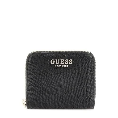 GUESS Women Laurel SLG SMALL Zip Around Bag, Schwarz in schwarz von GUESS