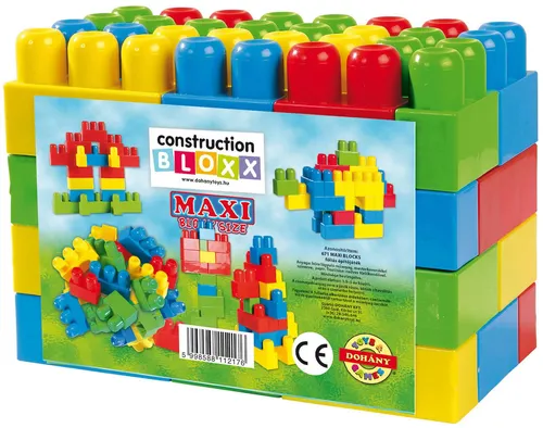 Dohany Maxi Bloxx Steckbausteine 60 Stück - Bunte Spielbausteine aus Kunststoff, ideal für Kinder ab 18 Monaten. Fördert Kreativität und Motorik unter Aufsicht von Erwachsenen.
