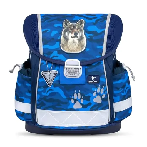 Belmil Classy ergonomischer Schulranzen mit Brustgurt (403-13/AG) (Alpha Wolf)