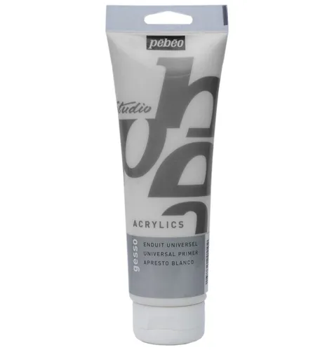 Gesso PEBEO 250ml Grundierung für alle Maluntergründe Acrylfarben Ölfarben