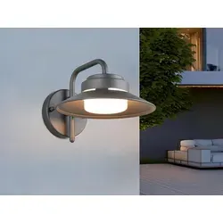 LED Außenwandleuchte Aluminium Anthrazit Außenlampe Salzluft resistent H: 16,5cm