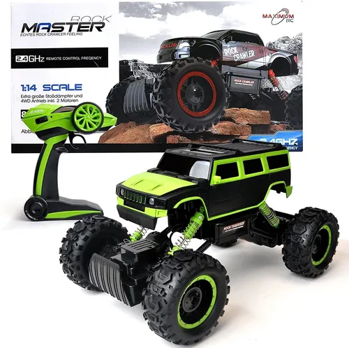 FunTomia RC Ferngesteuertes Auto - Rock Crawler Monstertruck 1:14, perfekt für Kinder ab 8 Jahren und Abenteuer im Freien