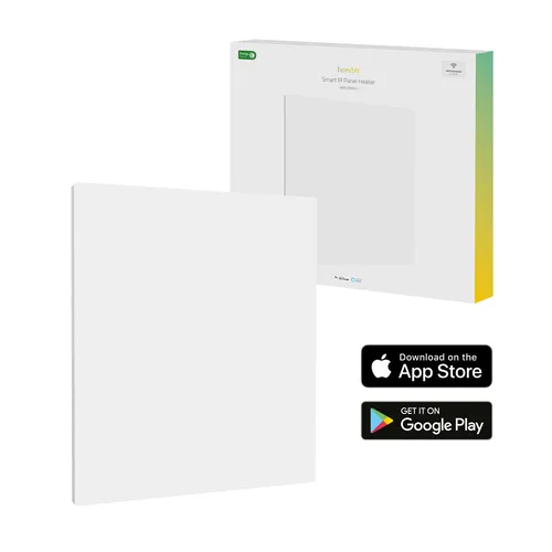 Hombli Smartes Infrarot Heizpanel 2024 - WiFi gesteuertes Heizsystem - Heizgeräte: Infrarot Heizpanel mit 350 W Leistung, einfach per App steuerbar und kompatibel mit Alexa und Google Home für optimalen Komfort.