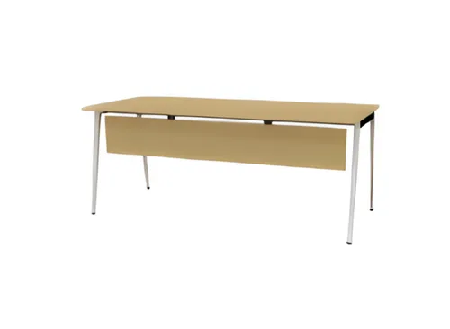 Luxus Schreibtisch aus Holz – Moderner Stehschreibtisch - Eleganter Stehschreibtisch in hellem Holz, ideal für Büro und Arbeitszimmer. Maße: 160 x 80 x 73 cm, mit Metallgriffen und modernem Design für eine stilvolle Einrichtung.
