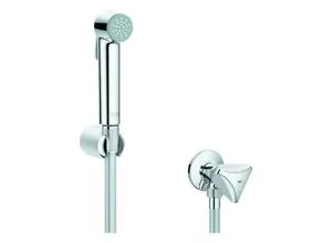 Grohe Tempesta-F Trigger Spray 30 Wandhalterset mit Absperrventil - Handbrausen mit Grohe StarLight für Schutz vor Schmutz und Kratzern. Ideal für präzise Reinigung und optimale Hygiene, einfach zu montieren.