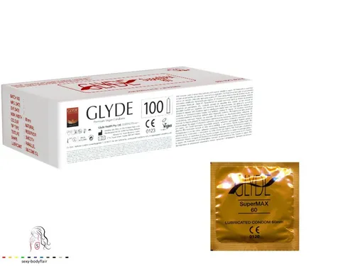 ♥ 100  Glyde Kondome Supermax 60mm Condome