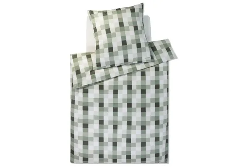 JOOP! Bettwäsche Mesh 4110 4 Sage, Mako-Satin, 3-teilig in grün von JOOP!