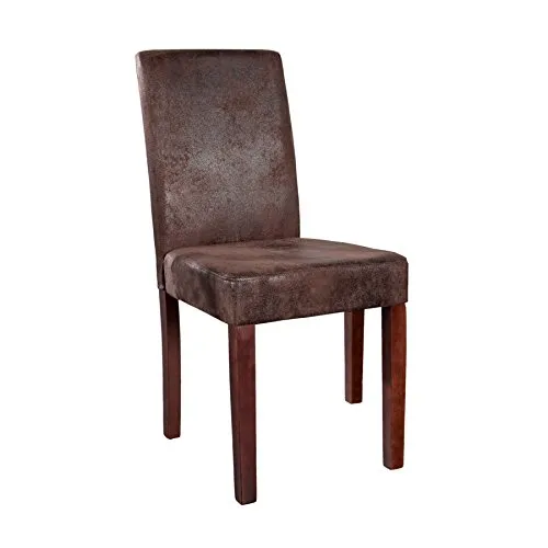 Eleganter Riess-Ambiente Stuhl GENUA cigar braun - Stuhl für Esszimmer aus Microfaser und Massivholz, vereint elegantes Design mit hohem Sitzkomfort und passt perfekt in jedes Wohnambiente.